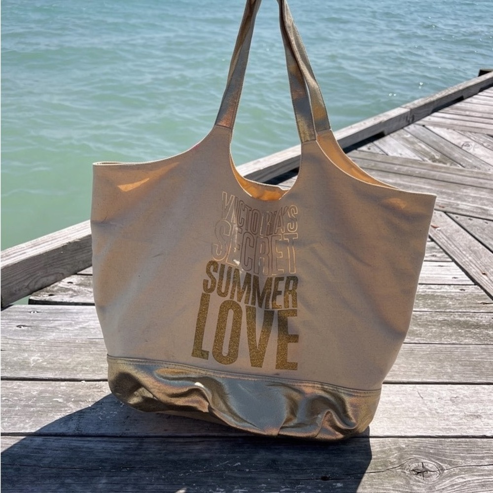 Victoria's Secret Gold Summer Love Tote
